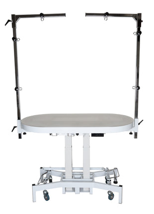 Groom-X Compact Oval elektrischer Trimmtisch mit Licht