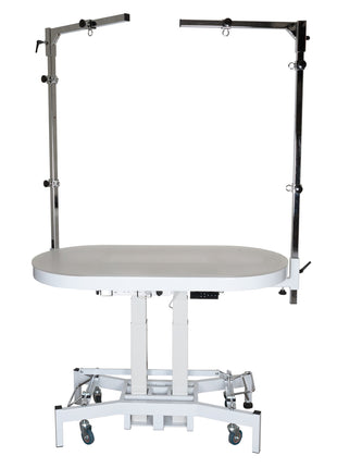 Groom-X Compact Oval elektrischer Trimmtisch mit Licht