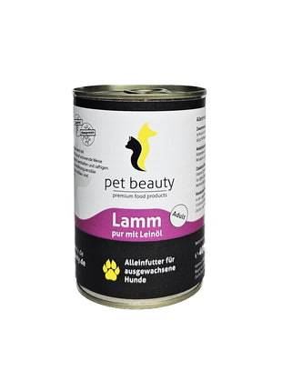 Lamm pur und Distelöl | Nassfutter für Hunde