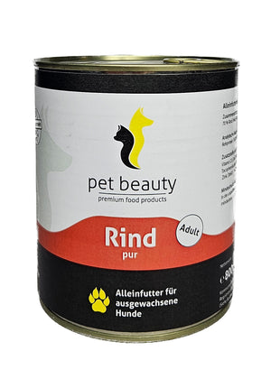 Rind pur und Distelöl | Nassfutter für Hunde