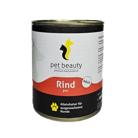 Rind pur und Distelöl | Nassfutter für Hunde