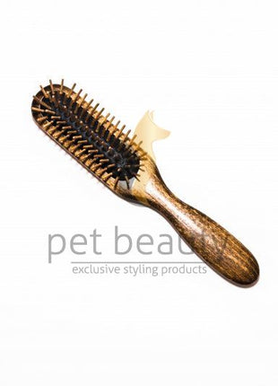 Hundebürste | PET BEAUTY PREMIUM NATUR | Holzstifte | exklusive Hundebürste