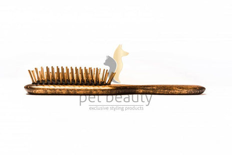 Hundebürste | PET BEAUTY PREMIUM NATUR | Holzstifte | exklusive Hundebürste