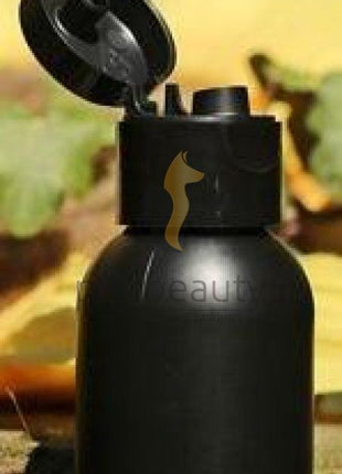 Kunststoffflasche | 200ml | schwarz| inklusive Klappdeckelverschluss