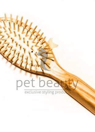 Hundebürste | pet beauty deluxe Natur, 20 mm Holzstifte | Olivenholz