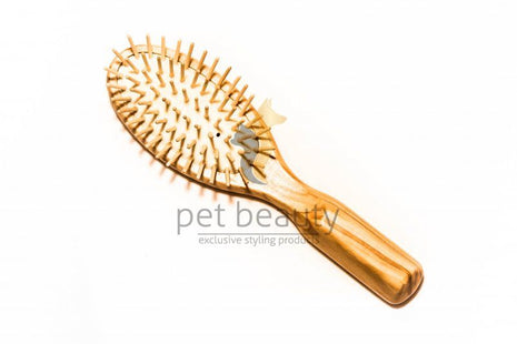 Hundebürste | pet beauty deluxe Natur, 20 mm Holzstifte | Olivenholz
