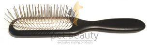 Hundebürste PET BEAUTY PREMIUM | 27 mm Metallstifte | schwarz | schmal