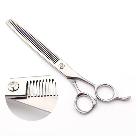 Modellierschere | 8 Zoll | 50 Zähne | hochglanz silber