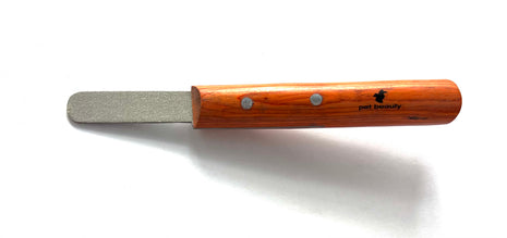 pet beauty Trimmstab mit Holzgriff | stripping stick | Trimmstein | Gesamtlänge 14,5cm