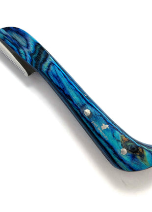 pet beauty Trimmmesser als Satz oder einzeln | 5 Stück | blauer Holzgriff | Gesamtlänge 14cm