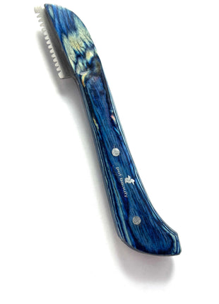 pet beauty Trimmmesser als Satz oder einzeln | 6 Stück | blauer Holzgriff | Gesamtlänge 14cm