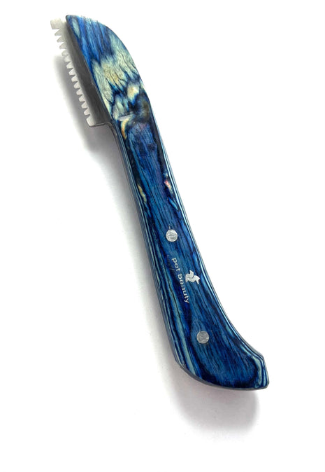 pet beauty Trimmmesser als Satz oder einzeln | 6 Stück | blauer Holzgriff | Gesamtlänge 14cm