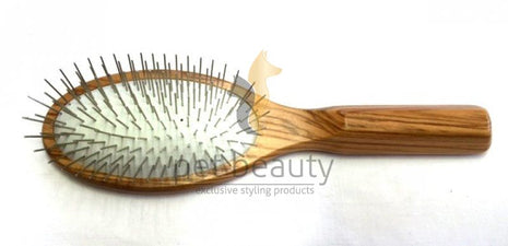 Olivenholz-Hundebürste | PET BEAUTY DELUXE | 20mm Metallstifte | exklusive Hundebürste