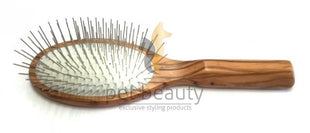 Olivenholz-Hundebürste | PET BEAUTY DELUXE | 27mm Metallstifte | exklusive Hundebürste