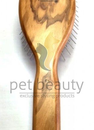 Olivenholz-Hundebürste | PET BEAUTY DELUXE | 35mm Metallstifte | exklusive Hundebürste