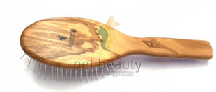 Olivenholz-Hundebürste | PET BEAUTY DELUXE | 35mm Metallstifte | exklusive Hundebürste